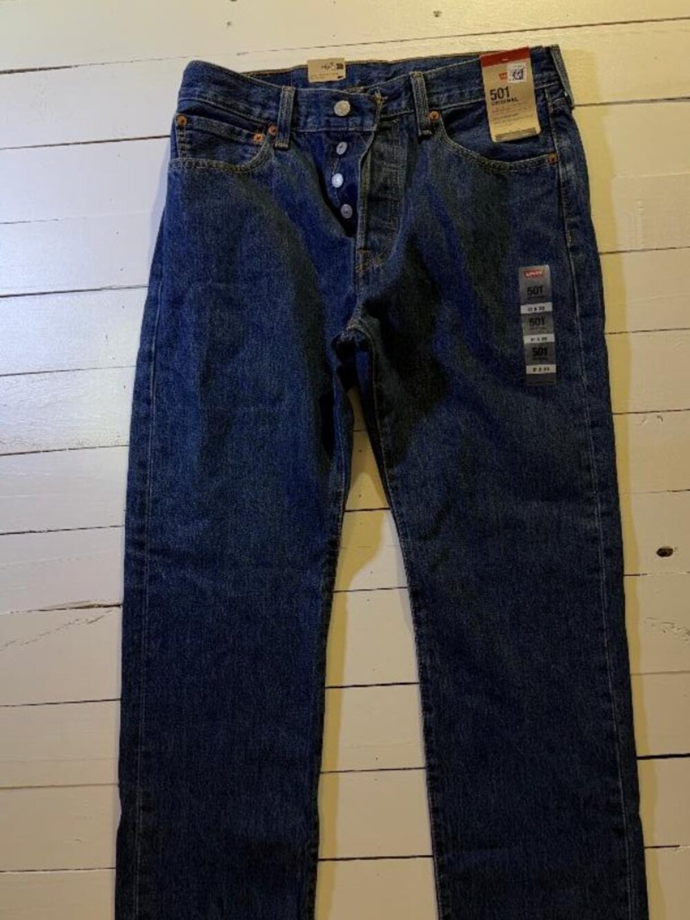 NWT Levi's 501 Original Fit Men's Jeans W31 L30 Blue Denim Button Fly